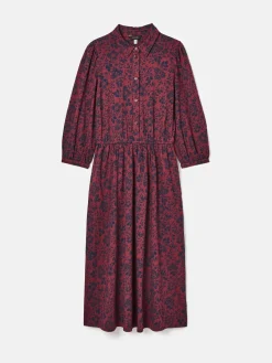 Hazel Red and Navy Jersey Shirt Dress<Joules Best