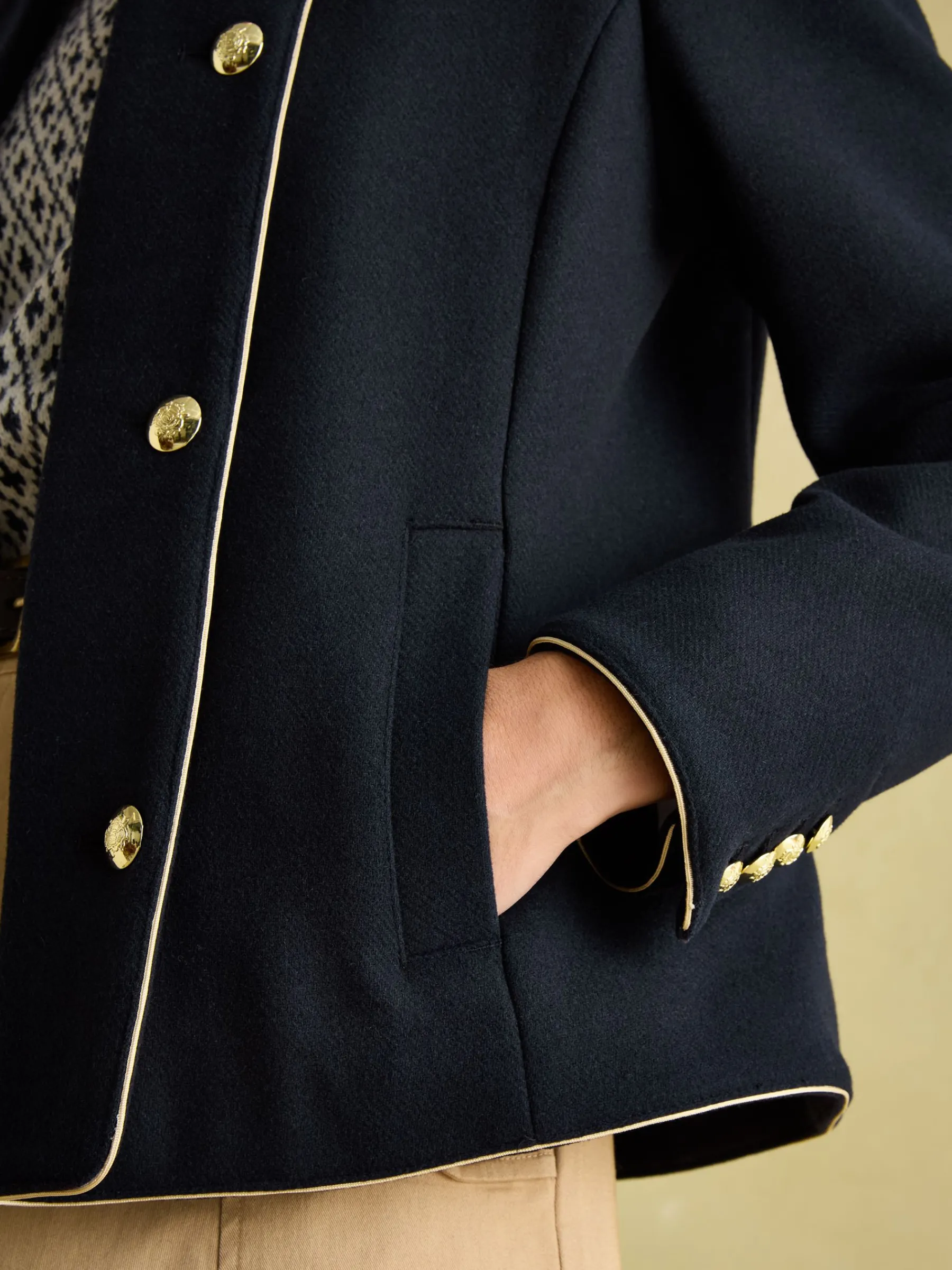 Hazelmere Wool Blend Band Jacket<Joules Online
