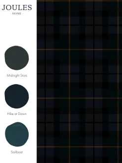 Heritage Blue Rothero Check 10M Wallpaper<Joules Clearance