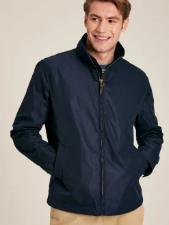 Hillway Navy Blue Collared Harrington Jacket<Joules Sale