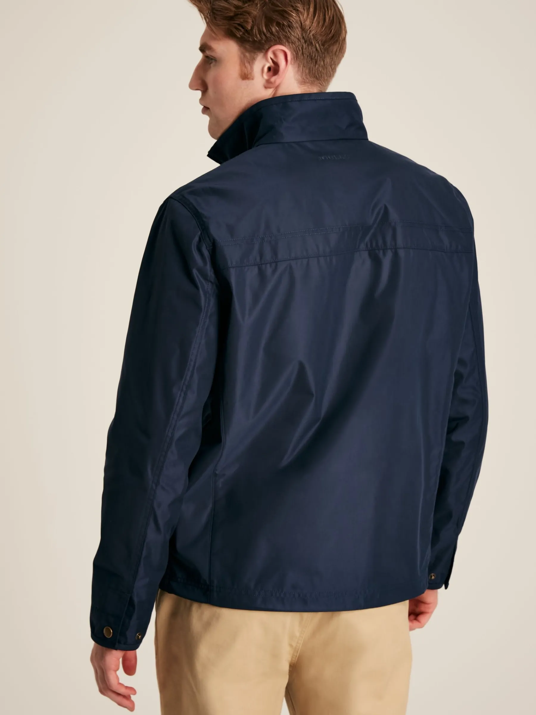 Hillway Navy Blue Collared Harrington Jacket<Joules Sale