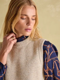 Holly Longline Knitted Vest<Joules Clearance