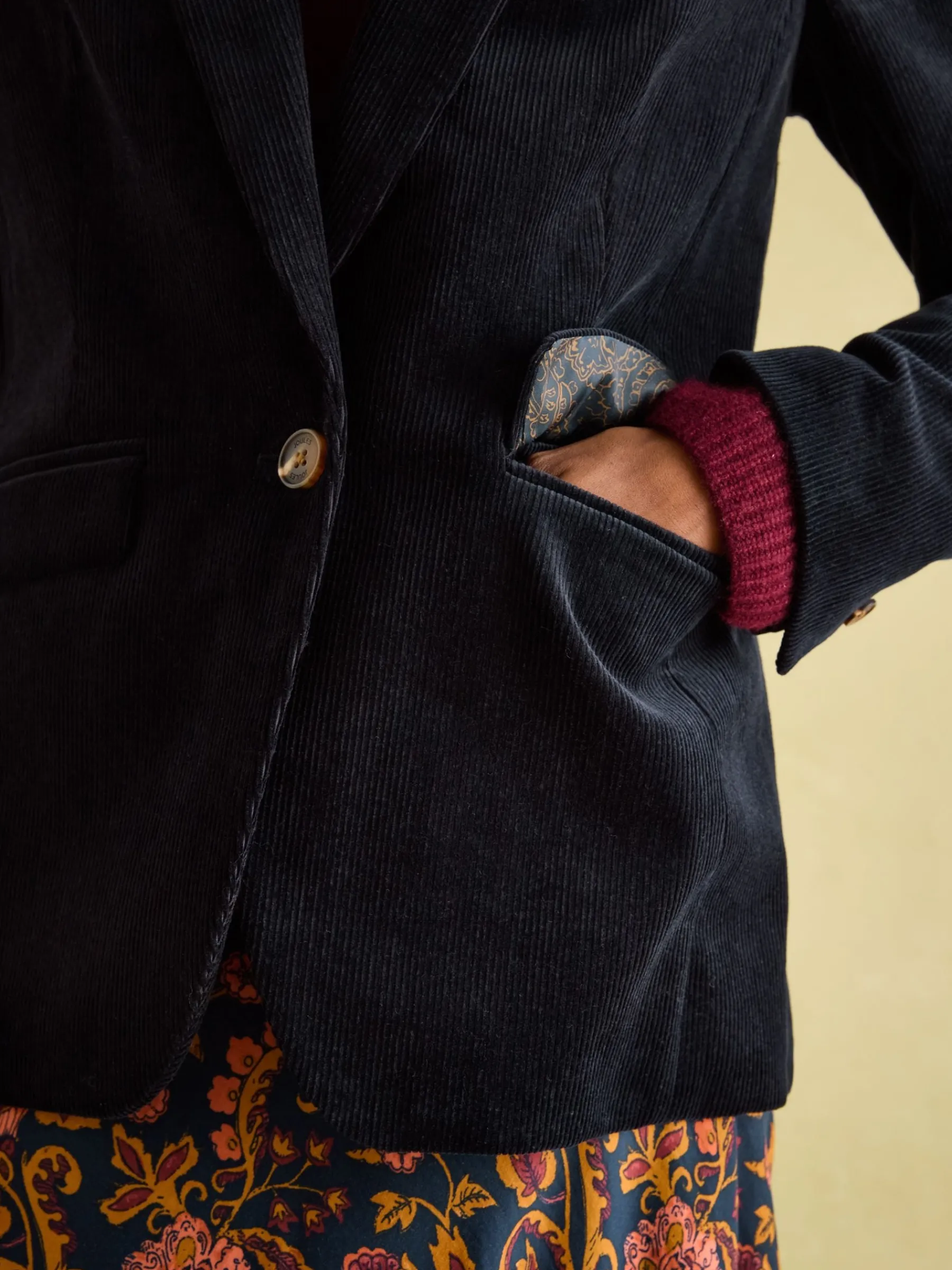 Holton Navy Blue Corduroy Blazer<Joules Sale