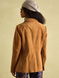 Holton Tan Brown Corduroy Blazer<Joules