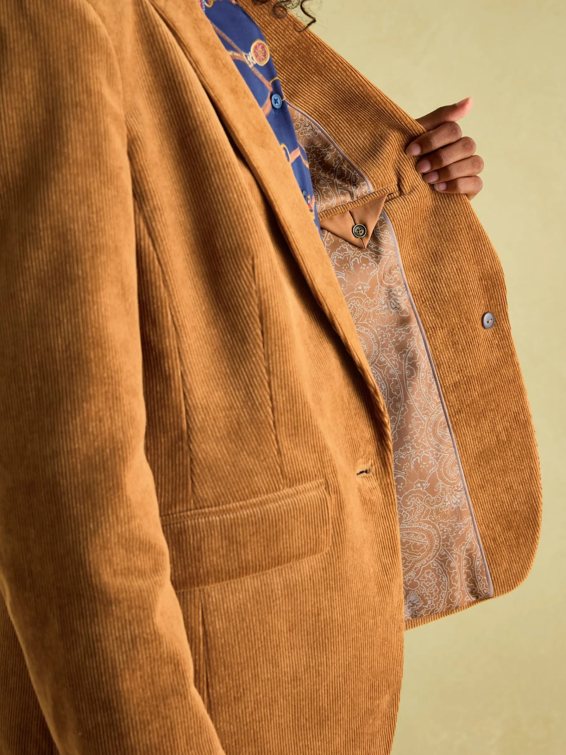 Holton Tan Brown Corduroy Blazer<Joules
