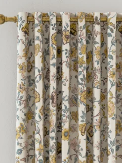 Indienne Floral Set of 2 Blackout Eyelet Curtains<Joules