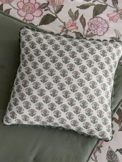 Indienne 100% Cotton Printed Cushion<Joules New