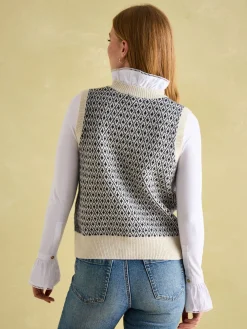 Ingrid Patterned Knitted Vest<Joules