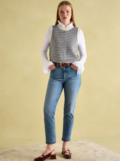 Ingrid Patterned Knitted Vest<Joules