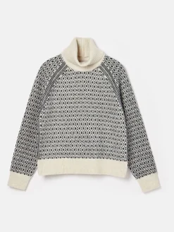 Ingrid Patterned Jumper with Detachable Roll Neck<Joules Hot