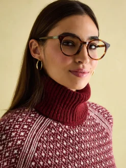 Ingrid Patterned Jumper with Detachable Roll Neck<Joules Hot