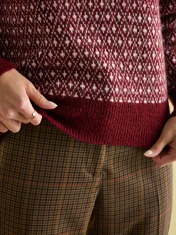 Ingrid Patterned Jumper with Detachable Roll Neck<Joules Hot