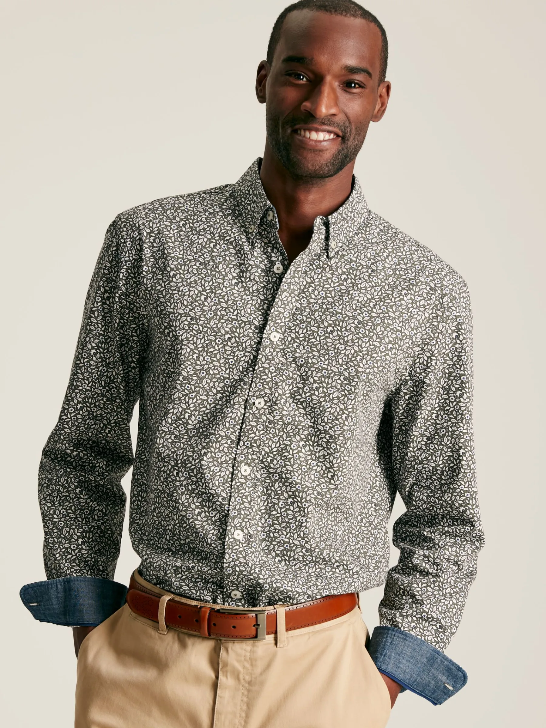 Invitation Green Floral Cotton Shirt<Joules Sale
