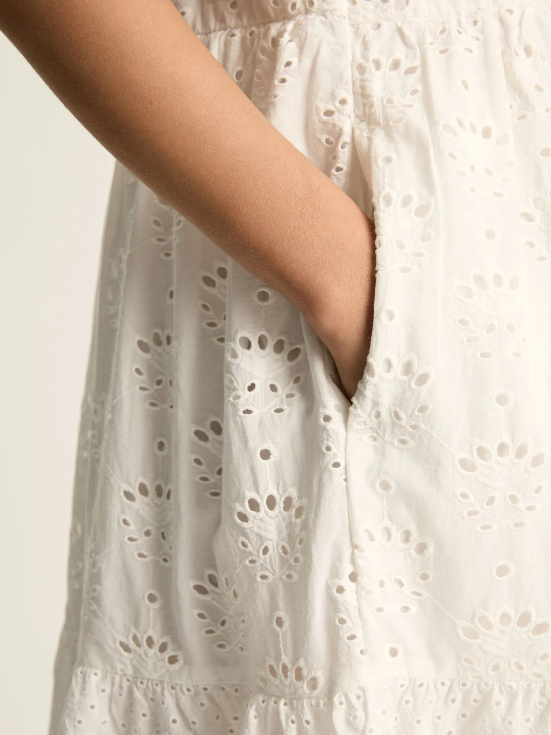 Isabel Cotton Broderie Dress<Joules Sale