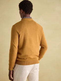 Jarvis Dark Yellow Crew Neck Knitted Jumper<Joules Hot