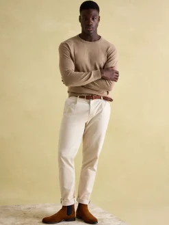 Jarvis Light Brown Crew Neck Knitted Jumper<Joules Online