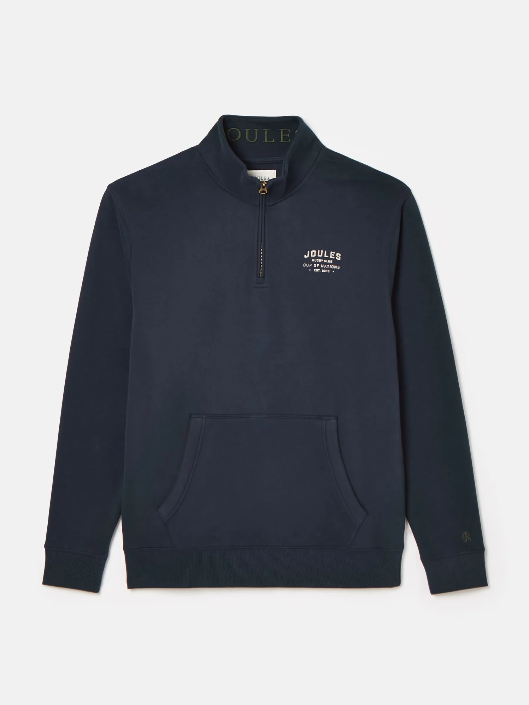 Jenkins Navy Blue Quarter Zip Graphic Sweatshirt<Joules New