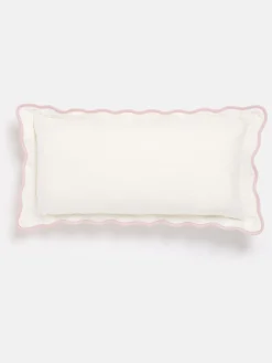 Juliette 100% Cotton Scalloped Embroidered Cushion<Joules Online
