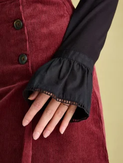 Kate Long Sleeve Frilled Neck Top<Joules Online