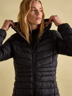 Kenley Showerproof Long Padded Coat with Hood<Joules New
