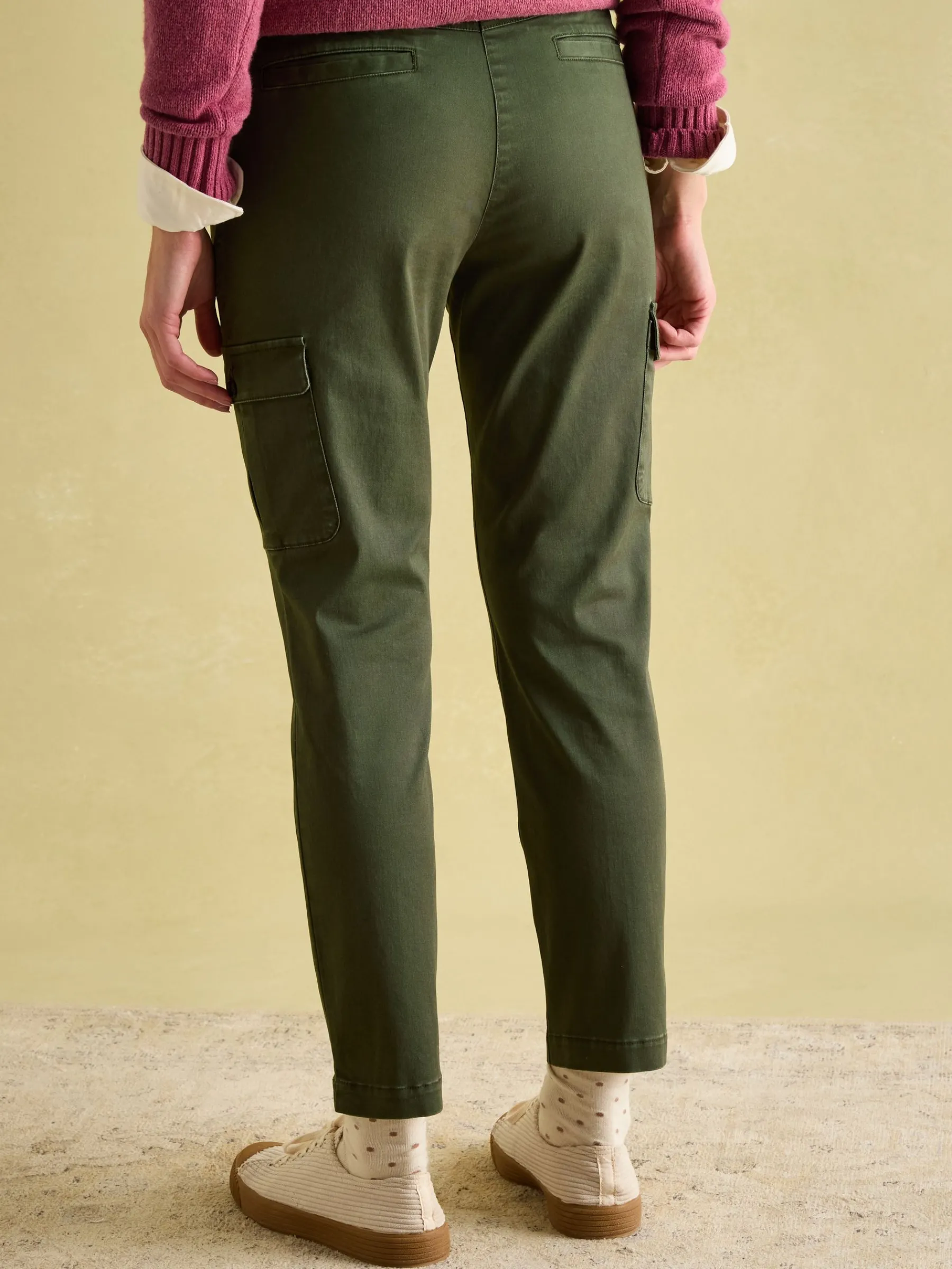 Khaki Green Slim Fit Cargo Trousers<Joules Discount