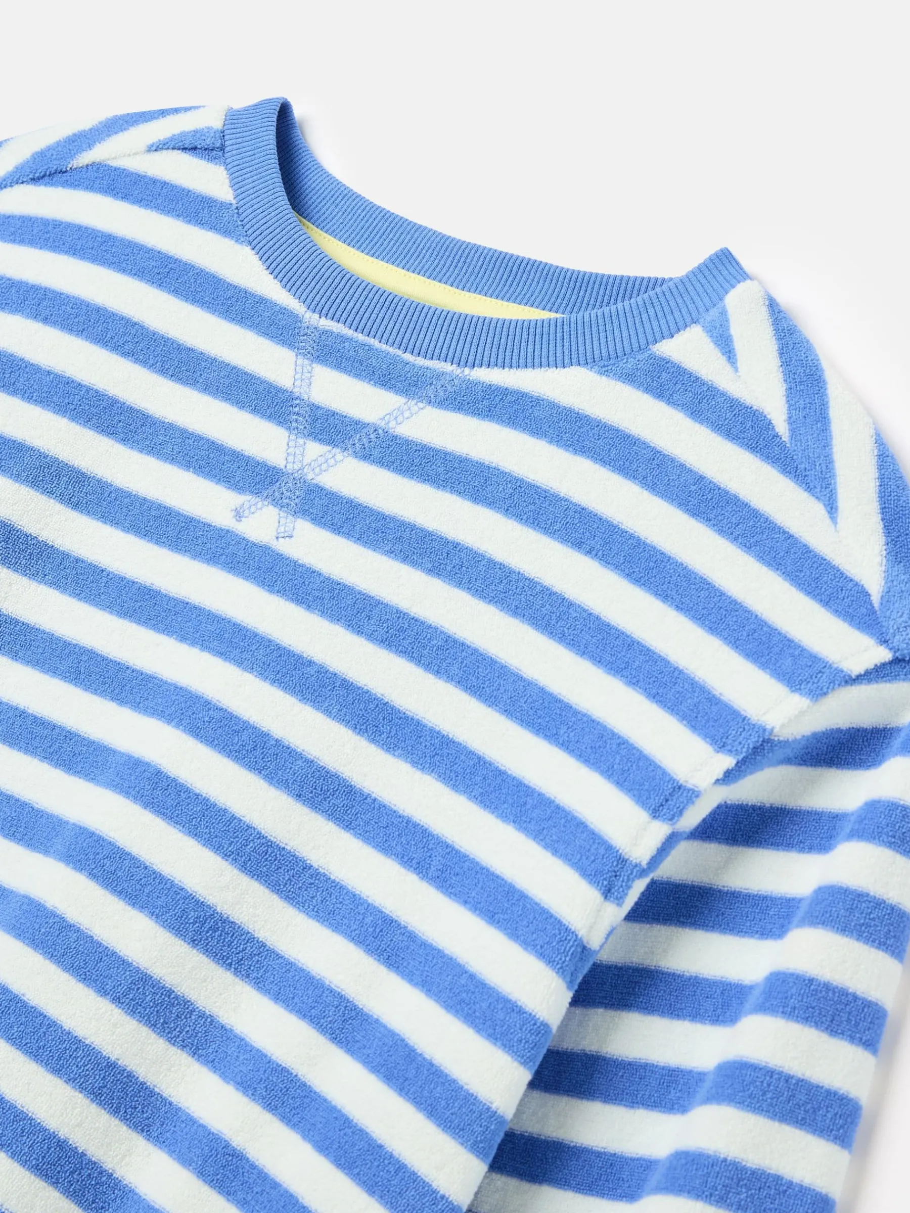 Kids' Ahoy There Crew Neck Towelling Sweatshirt<Joules Clearance