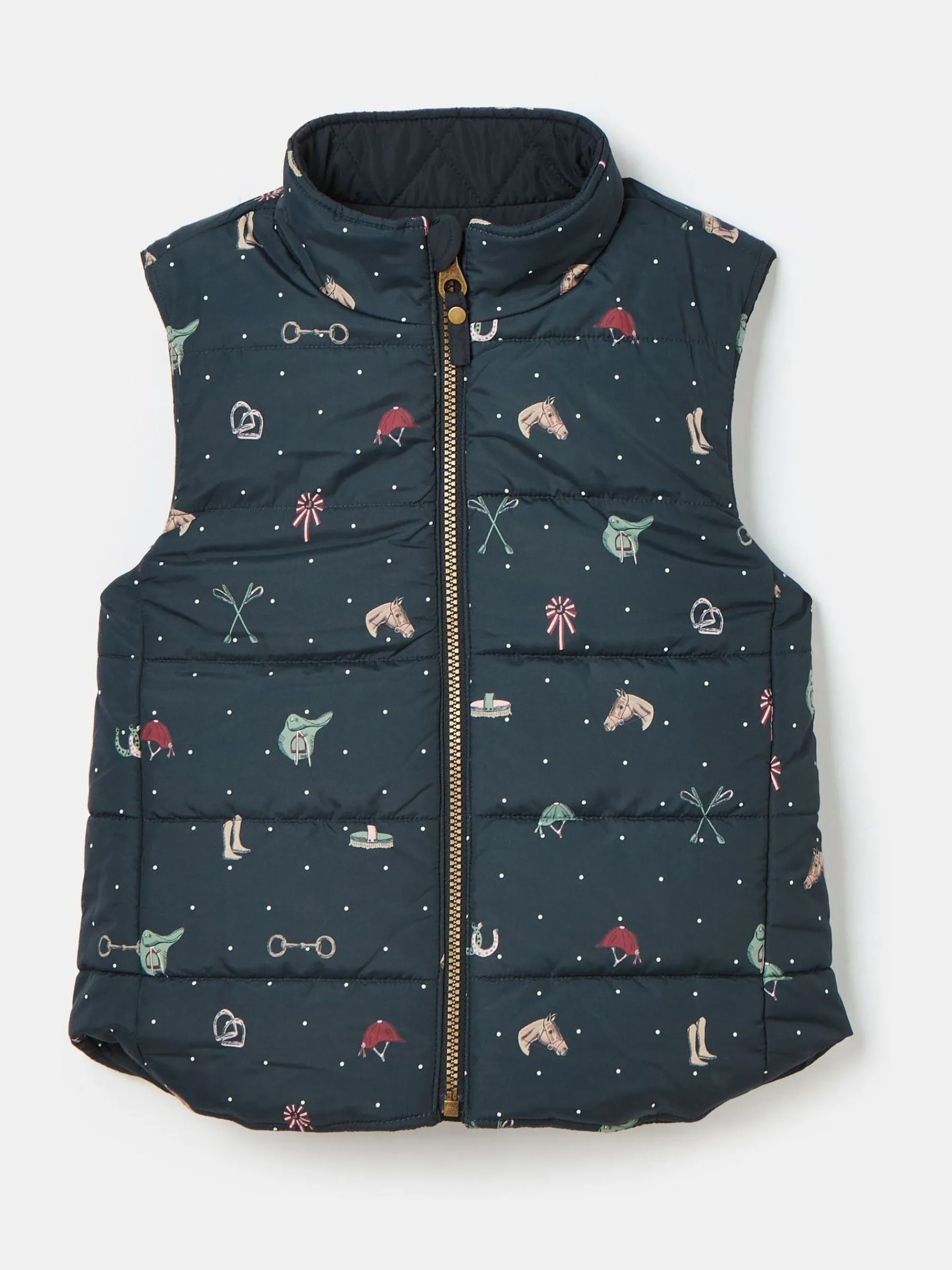 Kids' Atwell Navy Blue Showerproof Reversible Gilet<Joules New