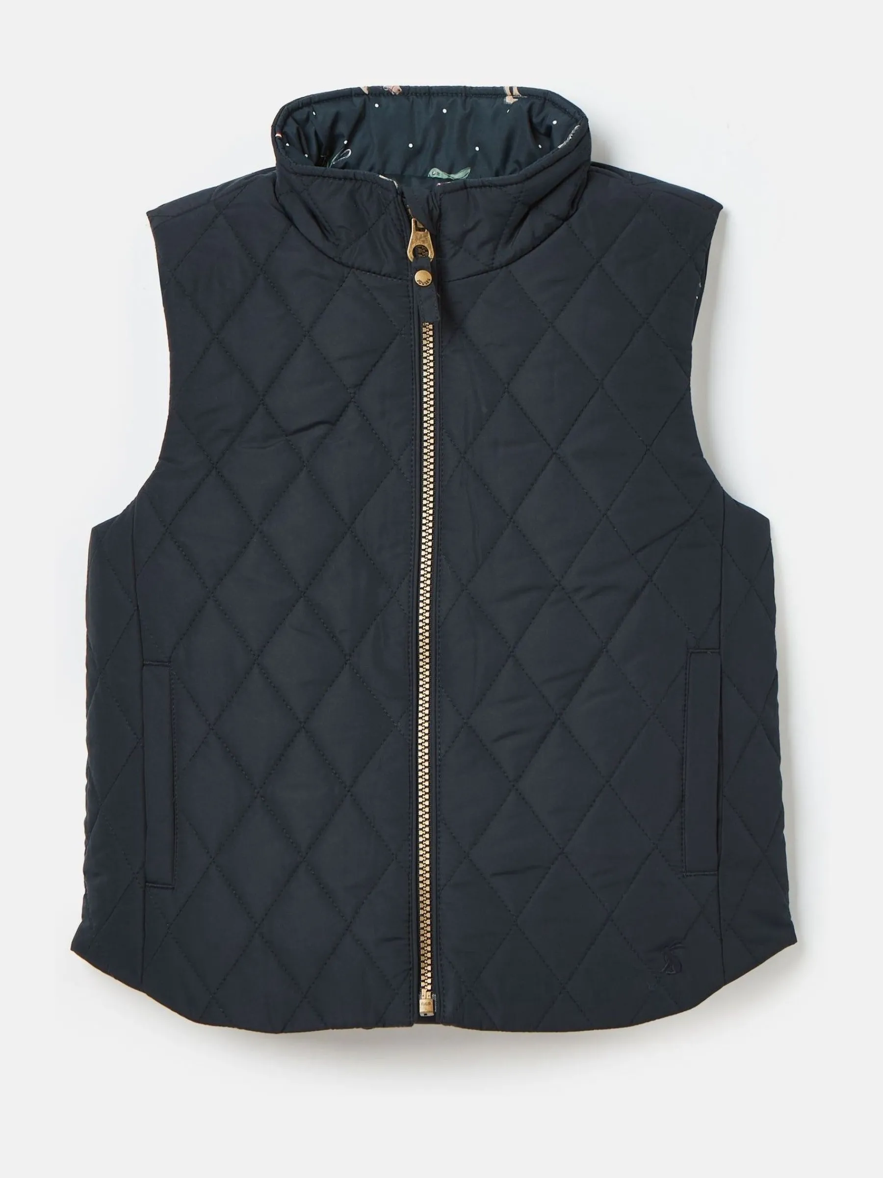 Kids' Atwell Navy Blue Showerproof Reversible Gilet<Joules New
