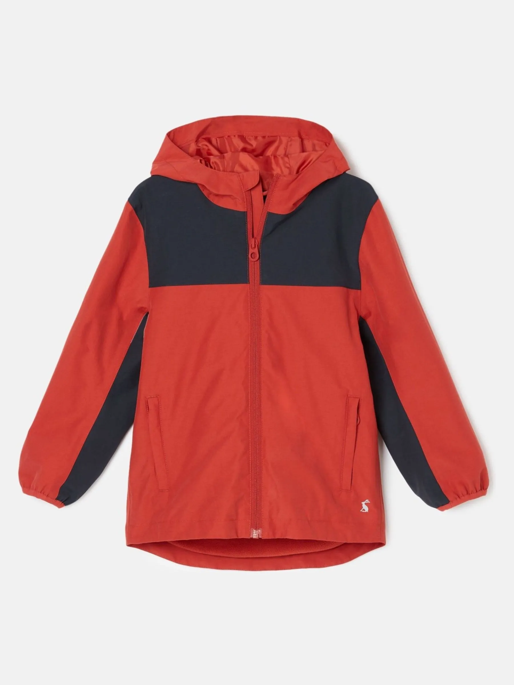 Kids' Ayston Orange Colourblock Waterproof Fleece Lined Raincoat<Joules Hot