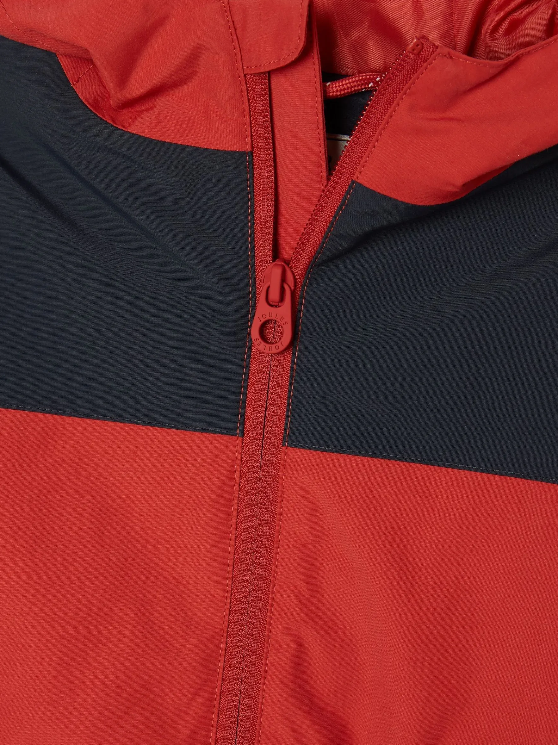 Kids' Ayston Orange Colourblock Waterproof Fleece Lined Raincoat<Joules Hot
