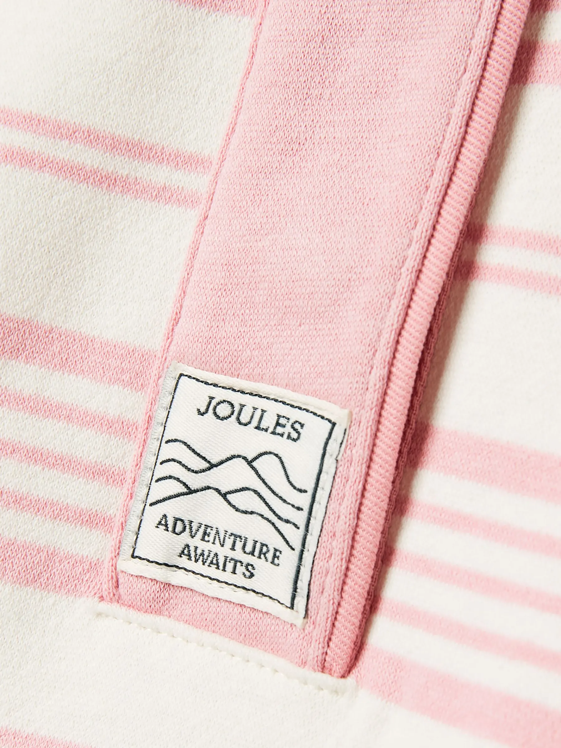 Kids' Burnham Pink Stripe Funnel Neck Sweatshirt<Joules Sale