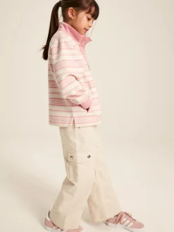 Kids' Burnham Pink Stripe Funnel Neck Sweatshirt<Joules Sale
