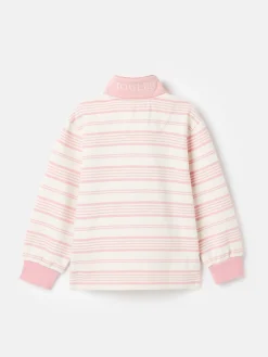 Kids' Burnham Pink Stripe Funnel Neck Sweatshirt<Joules Sale
