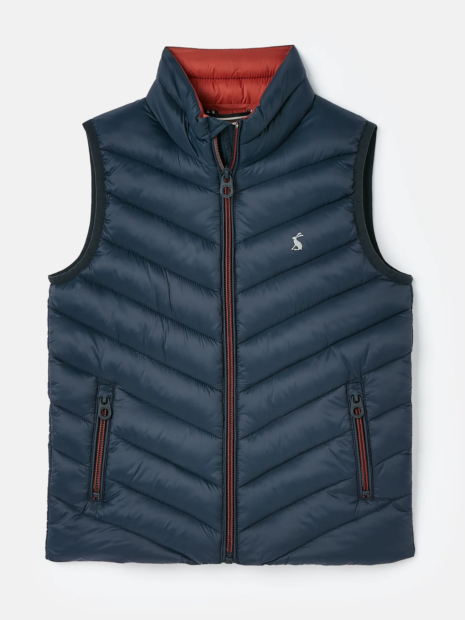 Kids' Crofton Navy Blue Showerproof Quilted Gilet<Joules Hot