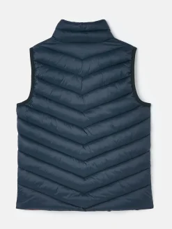 Kids' Crofton Navy Blue Showerproof Quilted Gilet<Joules Hot