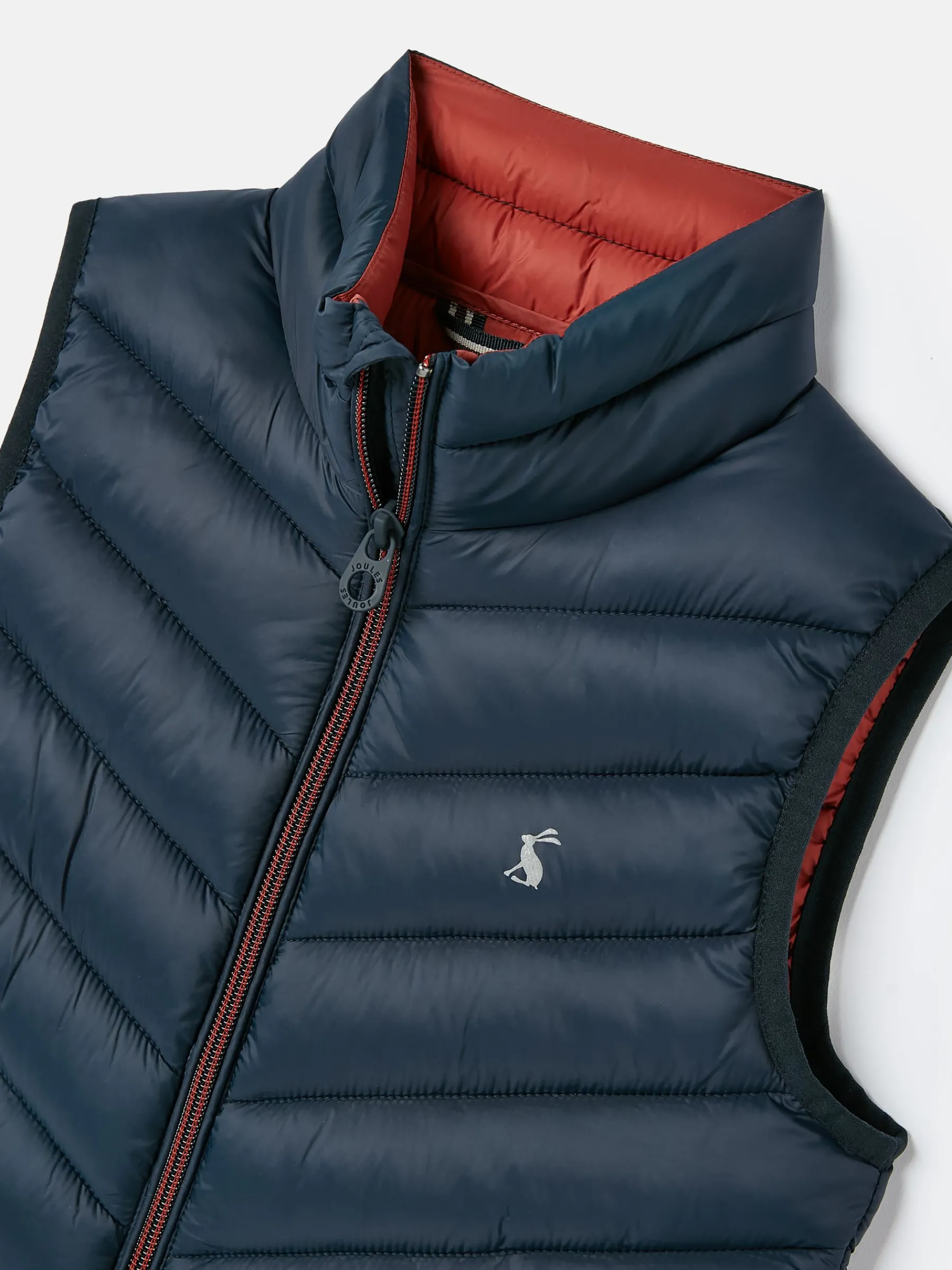 Kids' Crofton Navy Blue Showerproof Quilted Gilet<Joules Hot