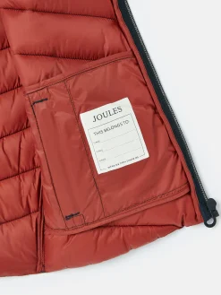 Kids' Crofton Navy Blue Showerproof Quilted Gilet<Joules Hot