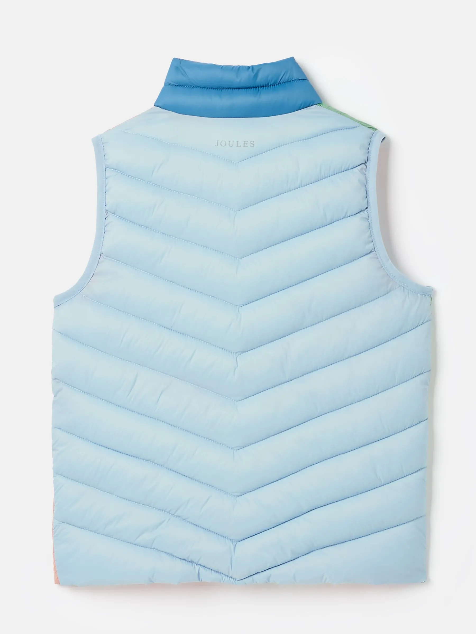Kids' Crofton Pink Hotchpotch Showerproof Quilted Gilet<Joules Online