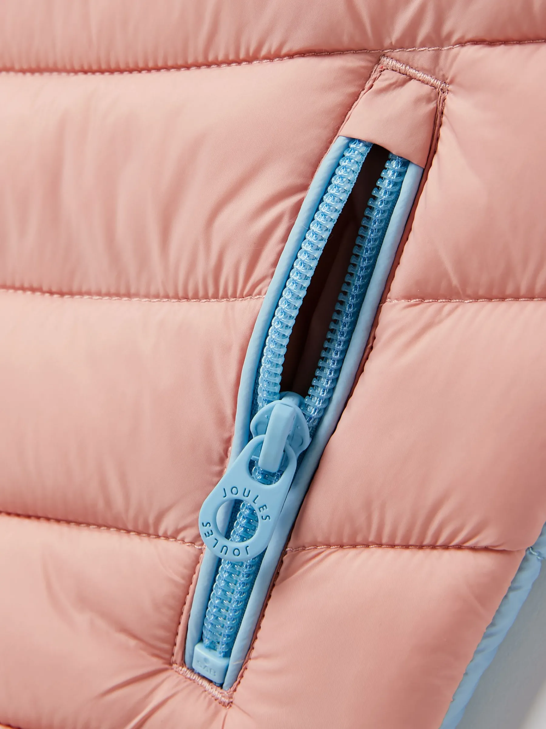 Kids' Crofton Pink Hotchpotch Showerproof Quilted Gilet<Joules Online