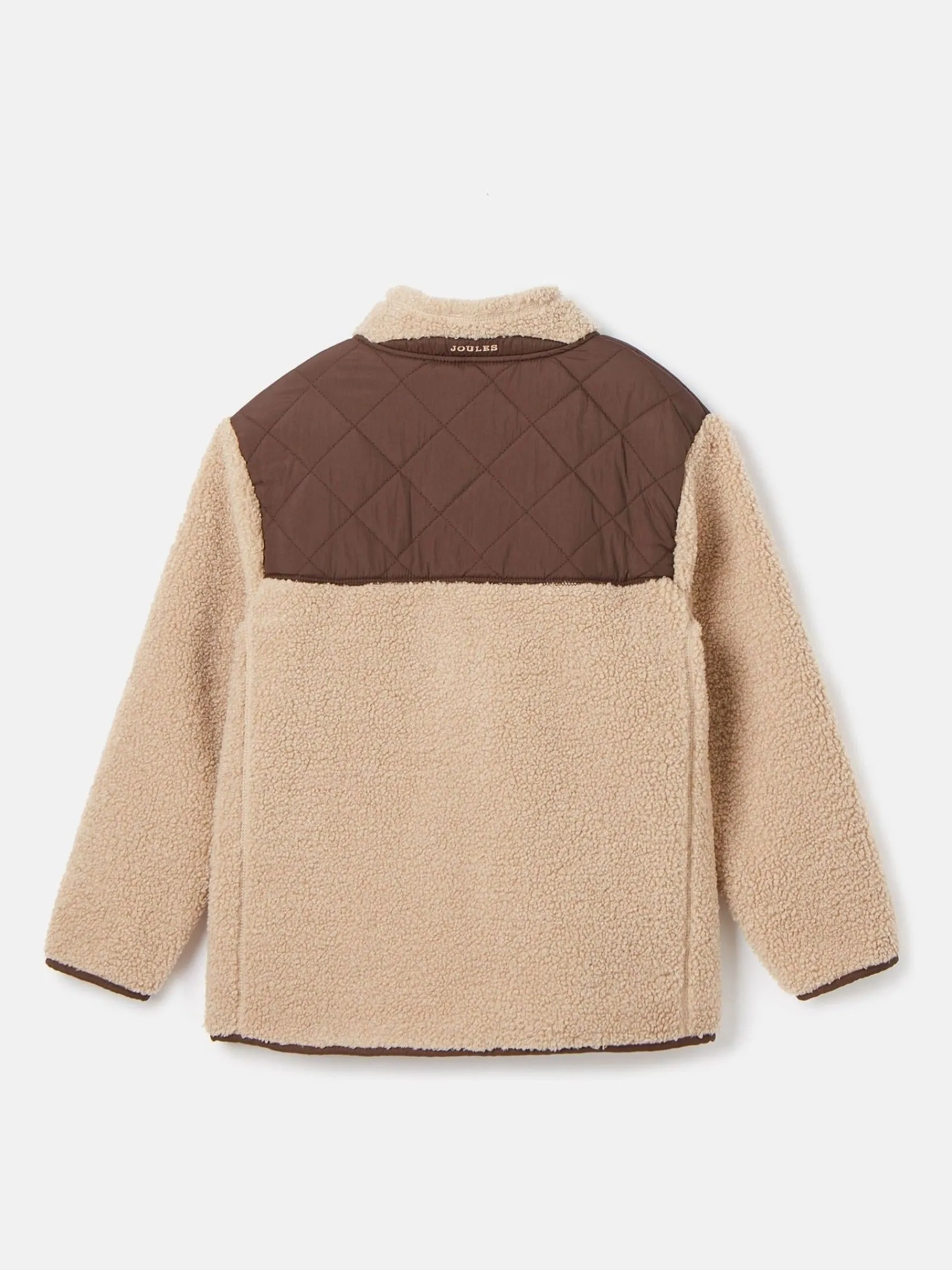 Kids' Eddington Brown & Natural Zip Through Fleece Jacket<Joules Sale