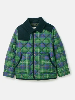 Kids' Freddie Green Check Quilted Checked Jacket<Joules Discount