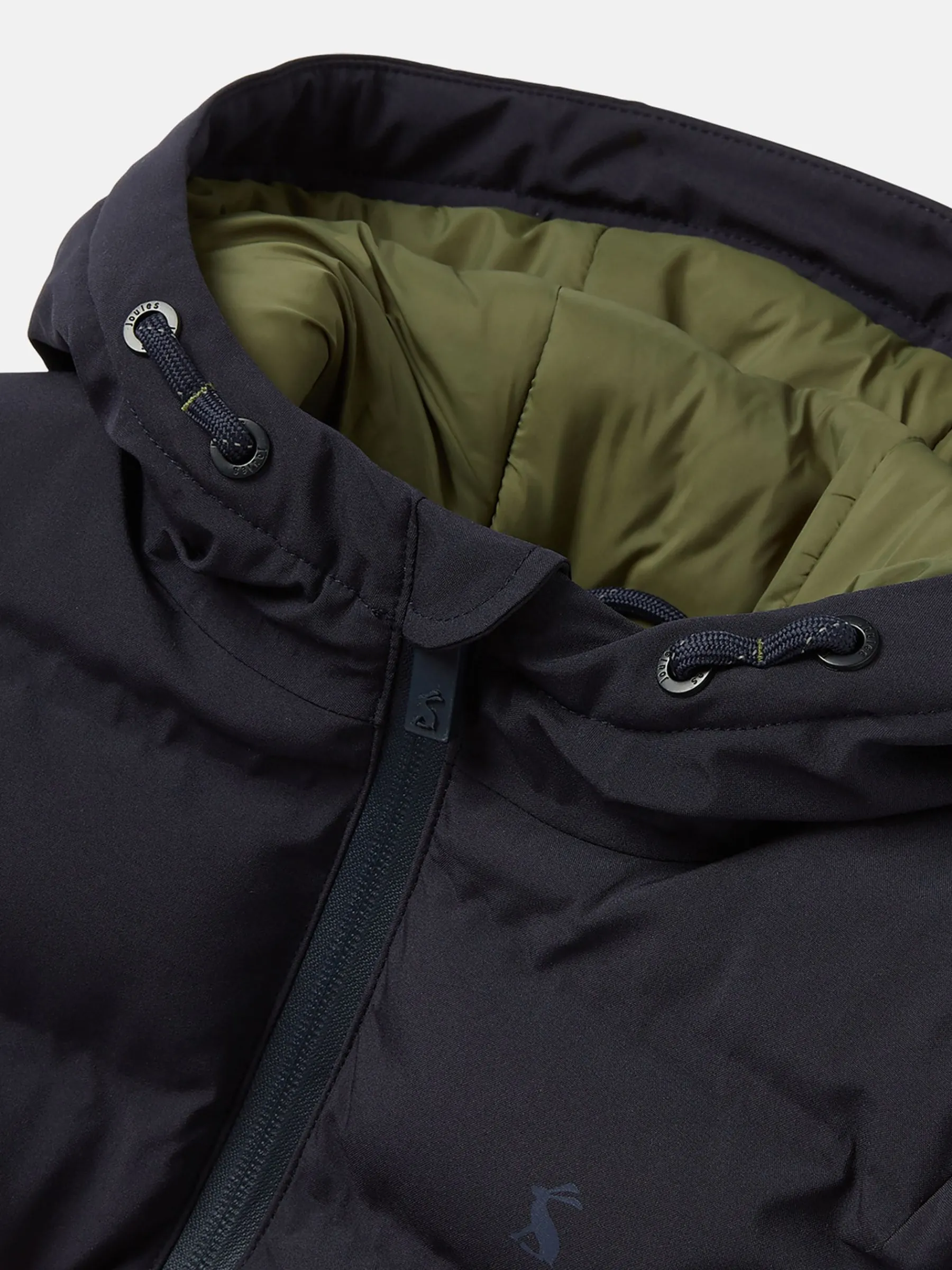 Kids' Padwell Navy Blue Waterproof Padded Coat with Hood<Joules Hot