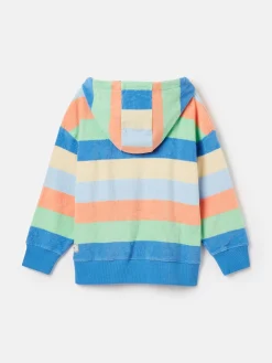 Kids' Shoreside Multi Stripe Towelling Hoodie<Joules Hot