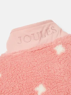 Kids' Tilly Pink Spot Half Zip Borg Fleece<Joules Best