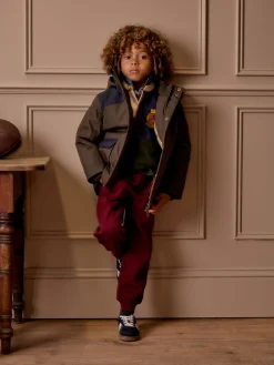 Kids' Ultimate Khaki Green Waterproof Coat with Quilted Lining<Joules Clearance