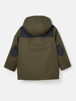 Kids' Ultimate Khaki Green Waterproof Coat with Quilted Lining<Joules Clearance
