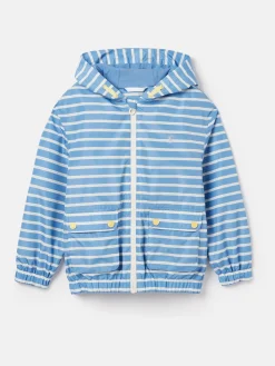 Kids' Windbreaker Blue & White Striped Waterproof Raincoat<Joules Discount