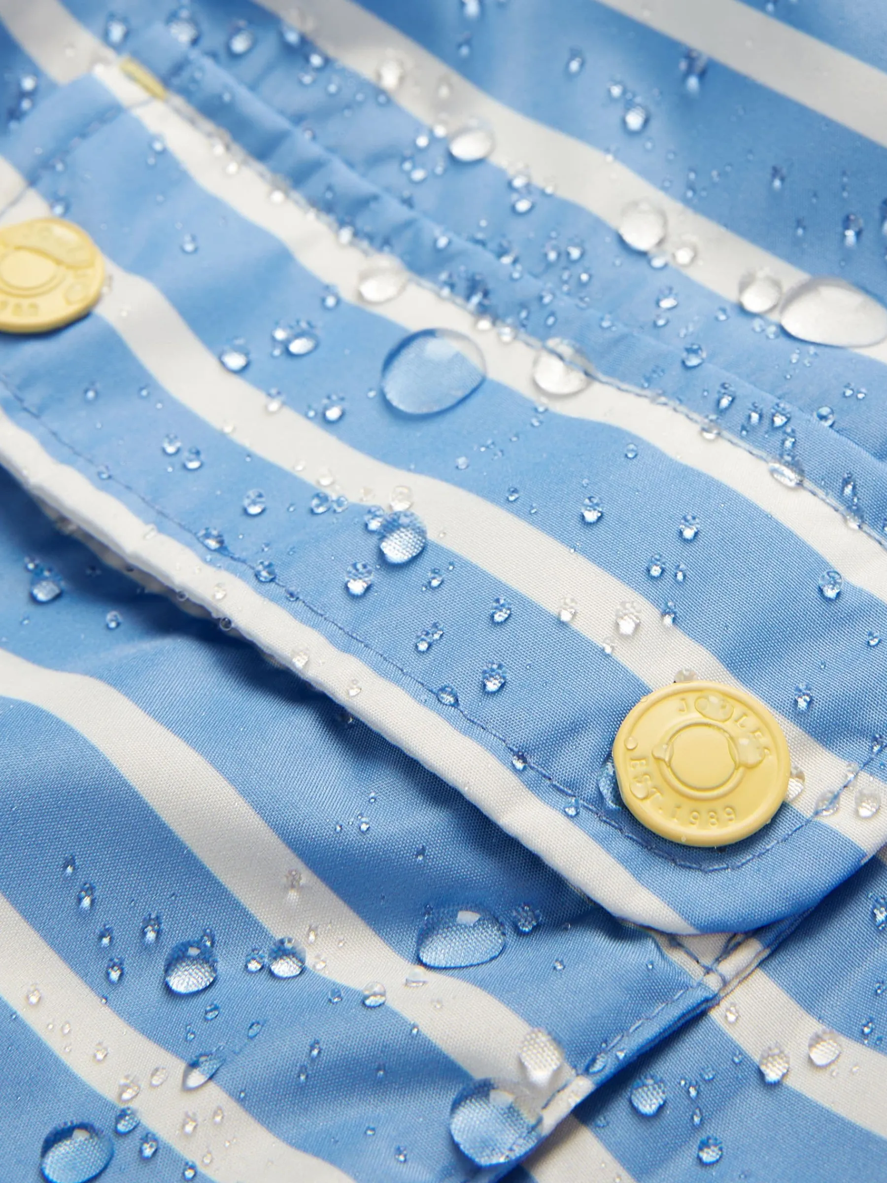 Kids' Windbreaker Blue & White Striped Waterproof Raincoat<Joules Discount