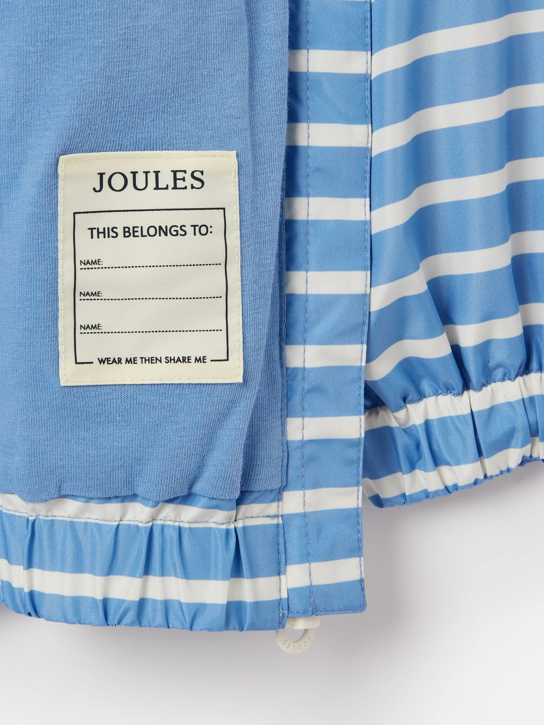 Kids' Windbreaker Blue & White Striped Waterproof Raincoat<Joules Discount