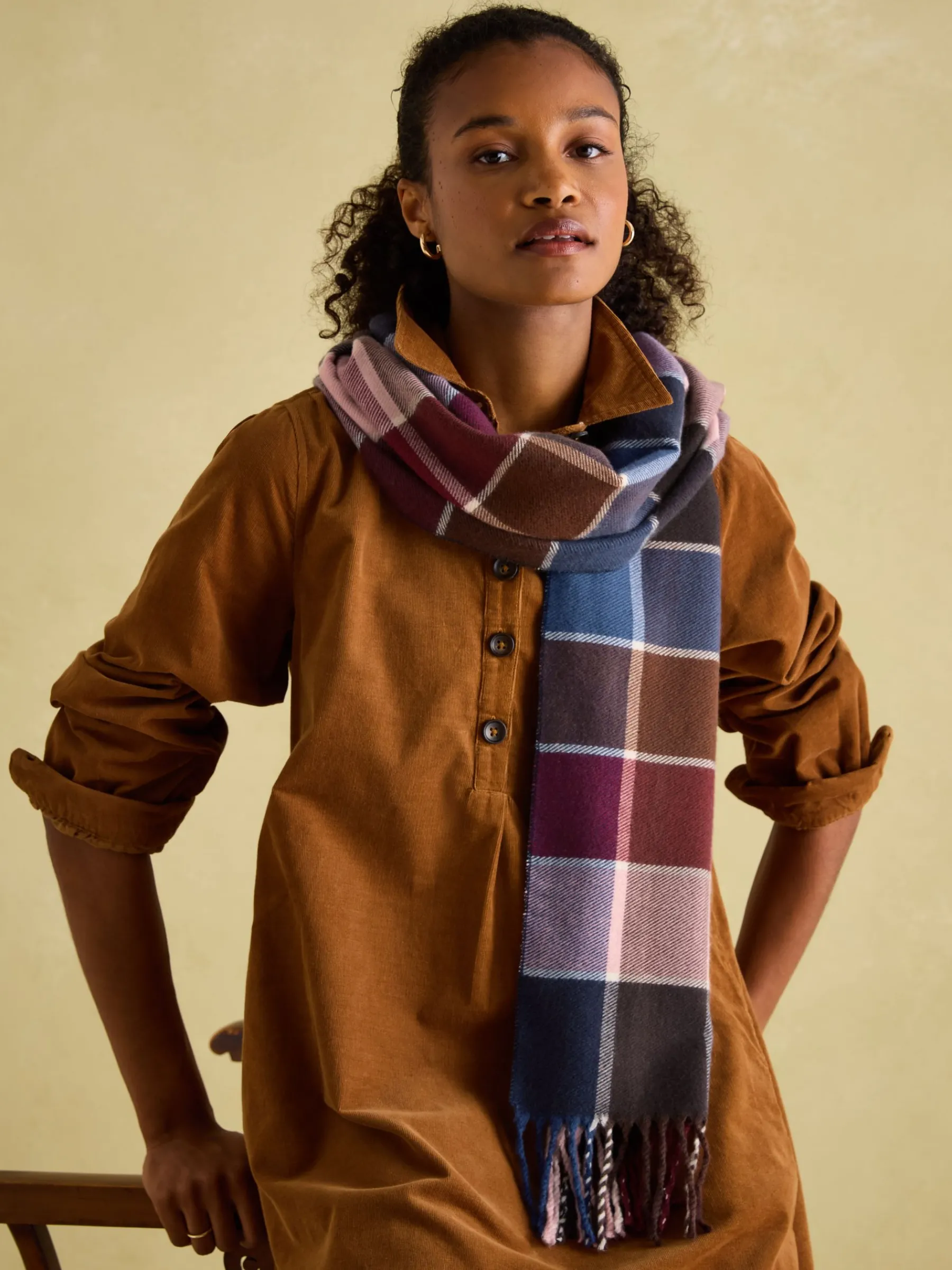 Langtree Berry & Navy Scarf<Joules Sale